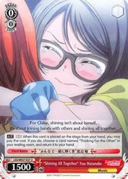 "Shining All Together" You Watanabe (V.1 - Uncommon)⁣ - Love Live! Sunshine!! (Extra Booster)⁣ (Uncommon)⁣ [027]