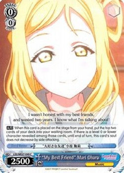 "My Best Friend" Mari Ohara (V.1 - Common)⁣ - Love Live! Sunshine!! (Extra Booster)⁣ (Common)⁣ [049]