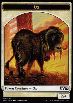 Ox Token (White 2/4) - Core 2019 (Token) [M19-T05]