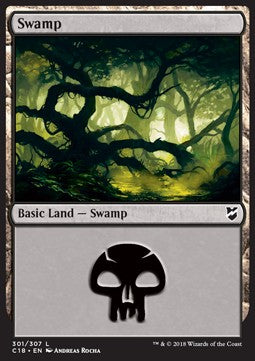 Swamp (V.3) - Commander 2018 (Land) [C18-301]