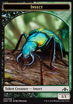 Insect Token (Black and Green 1/1) - Guilds of Ravnica (Token) [GRN-T05]