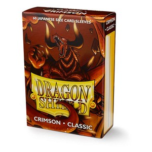 60 Small Dragon Shield Sleeves - Classic Crimson