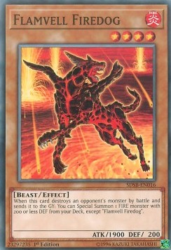 Flamvell Firedog⁣ - Structure Deck: Soulburner⁣ (Common)⁣ [016]