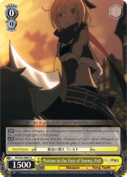 Posture in the Face of Enemy, Felt - Re:ZERO -Starting Life in Another World- 2 (Uncommon) [RZ/S55-007]