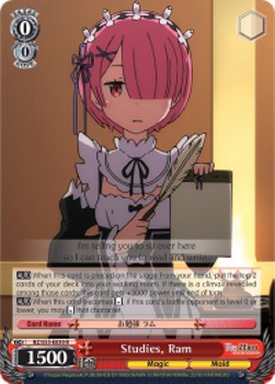 Studies, Ram⁣ - Re:ZERO -Starting Life in Another World- 2⁣ (Rare)⁣ [030]