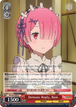 Demure Reply, Ram - Re:ZERO -Starting Life in Another World- 2 (Uncommon) [RZ/S55-036]