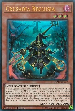 Crusadia Reclusia - 2019 Gold Sarcophagus Tin Mega Pack (Ultra Rare) [MP19-077]