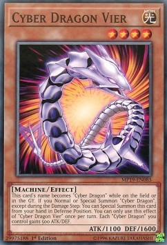 Cyber Dragon Vier⁣ - 2019 Gold Sarcophagus Tin Mega Pack⁣ (Common)⁣ [085]