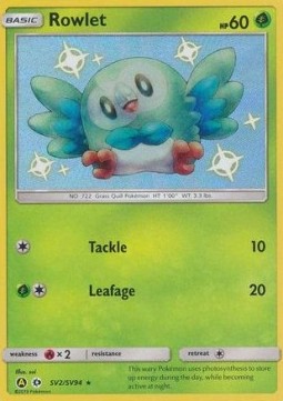 Rowlet - Hidden Fates (Holo Rare) [HIF-SV2]