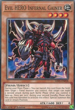 Evil HERO Infernal Gainer⁣ - Legendary Duelists: Immortal Destiny⁣ (Common)⁣ [018]