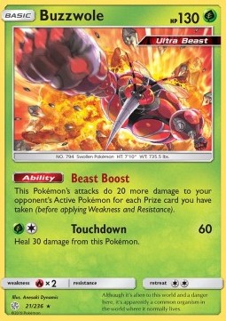 Buzzwole⁣ - Cosmic Eclipse⁣ (Holo Rare)⁣ [21]