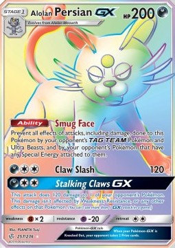 Alolan Persian GX⁣ - Cosmic Eclipse⁣ (Secret Rare)⁣ [257]