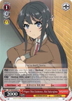 Paper-Thin Existence, Mai Sakurajima - Rascal Does Not Dream of Bunny Girl Senpai (Uncommon) [SBY/W64-059]
