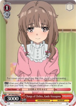 Change of Clothes, Kaede Azusagawa - Rascal Does Not Dream of Bunny Girl Senpai (Common) [SBY/W64-067]