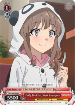 Fluffy Breakfast, Kaede Azusagawa - Rascal Does Not Dream of Bunny Girl Senpai (Common) [SBY/W64-068]