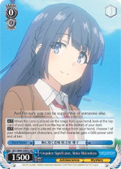 Unspoken Significance, Shoko Makinohara (V.1 - Rare)⁣ - Rascal Does Not Dream of Bunny Girl Senpai⁣ (Rare)⁣ [080]