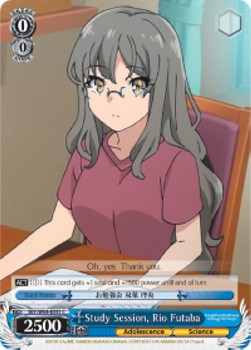 Study Session, Rio Futaba - Rascal Does Not Dream of Bunny Girl Senpai (Common) [SBY/W64-091]