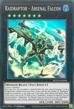 Raidraptor - Arsenal Falcon⁣ - Rise of the Duelist⁣ (Super Rare)⁣ [094]