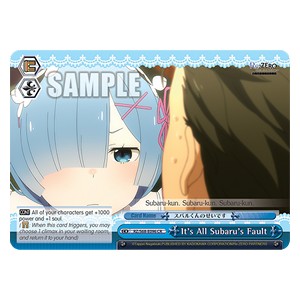 It's All Subaru's Fault (V.1 - Climax Rare) - Re:ZERO -Starting Life in Another World- Memory Snow (Climax Rare) [RZ/S68-096]