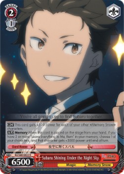 Subaru Shining Under the Night Sky - Re:ZERO -Starting Life in Another World- Memory Snow (Rare) [RZ/S68-023]