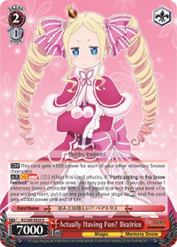 Actually Having Fun? Beatrice (V.1 - Rare)⁣ - Re:ZERO -Starting Life in Another World- Memory Snow⁣ (Rare)⁣ [024]