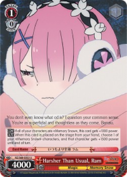 Harsher Than Usual, Ram - Re:ZERO -Starting Life in Another World- Memory Snow (Uncommon) [RZ/S68-033]
