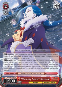 "Memory Snow" Roswaal - Re:ZERO -Starting Life in Another World- Memory Snow (Uncommon) [RZ/S68-036]