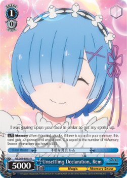 Unsettling Declaration, Rem⁣ - Re:ZERO -Starting Life in Another World- Memory Snow⁣ (Rare)⁣ [063]