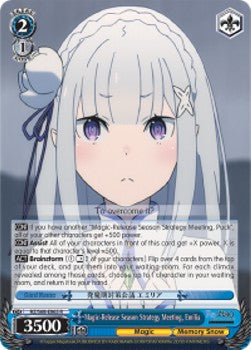 Magic-Release Season Strategy Meeting, Emilia - Re:ZERO -Starting Life in Another World- Memory Snow (Rare) [RZ/S68-065]
