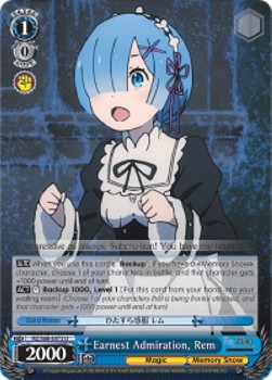 Earnest Admiration, Rem - Re:ZERO -Starting Life in Another World- Memory Snow (Uncommon) [RZ/S68-073]