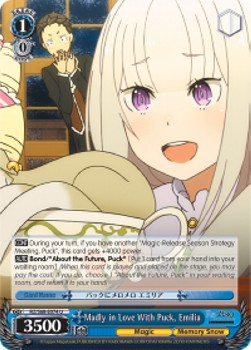 Madly in Love With Puck, Emilia - Re:ZERO -Starting Life in Another World- Memory Snow (Uncommon) [RZ/S68-074]