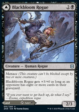 Blackbloom Rogue // Blackbloom Bog - Zendikar Rising (Uncommon) [ZNR-91]