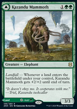 Kazandu Mammoth // Kazandu Valley - Zendikar Rising (Rare) [ZNR-189]