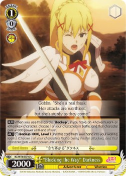 "Blocking the Way" Darkness - KonoSuba: God’s Blessing on this Wonderful World! Legend of Crimson (Uncommon) [KS/W76-016]