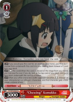 "Chewing" Komekko (V.1 - Rare)⁣ - KonoSuba: God’s Blessing on this Wonderful World! Legend of Crimson⁣ (Rare)⁣ [037]