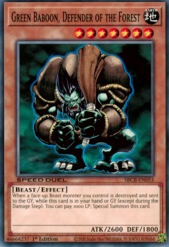 Green Baboon, Defender of the Forest⁣ - Speed Duel: Battle City Box⁣ (Common)⁣ [053]