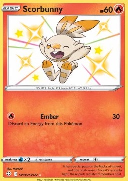 Scorbunny⁣ - Shining Fates⁣ (Secret Rare)⁣ [SV15]
