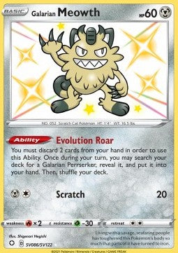 Galarian Meowth⁣ - Shining Fates⁣ (Secret Rare)⁣ [SV86]