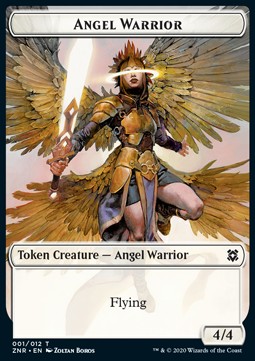 Angel Warrior Token (W 4/4) // Shark Token (U */*) - Magic the Gathering Products (Token) [MTGP-T 1/7]