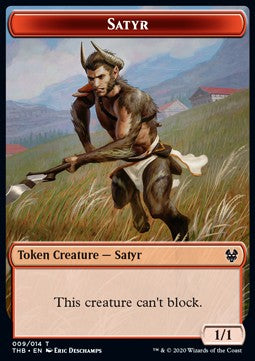 Satyr Token (R 1/1) // Goblin Construct Token (A 0/1) - Magic the Gathering Products (Token) [MTGP-T 3/7]