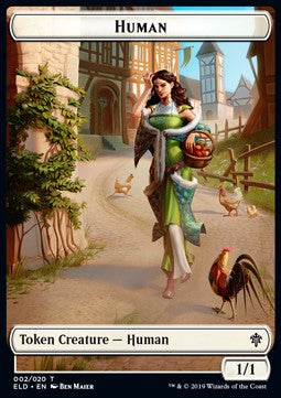 Human Token (W 1/1) // Beast Token (G 3/3) - Magic the Gathering Products (Token) [MTGP-T 2/10]
