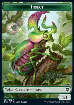 Insect Token (G 1/1) // Beast Token (G 3/3) - Magic the Gathering Products (Token) [MTGP-T 7/10]