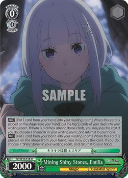 Mining Shiny Stones, Emilia - Re:ZERO -Starting Life in Another World- The Frozen Bond (Uncommon) [RZ/SE35-018]