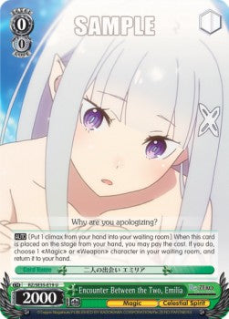 Encounter Between the Two, Emilia - Re:ZERO -Starting Life in Another World- The Frozen Bond (Uncommon) [RZ/SE35-019]