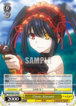 Clone, Kurumi (V.1 - Common) - Date A Live (Common) [DAL/W79-018a]