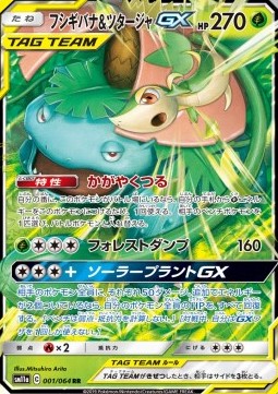 Venusaur & Snivy GX⁣ - Remix Bout⁣ (Double Rare)⁣ [001]