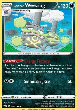 Galarian Weezing⁣ - Chilling Reign⁣ (Rare)⁣ [096]