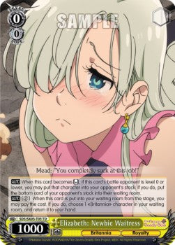 Elizabeth: Newbie Waitress (V.1 - Trial Deck)⁣ - The Seven Deadly Sins⁣ (Trial Deck)⁣ [T03]