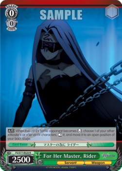 For Her Master, Rider (V.1 - Rare) - Fate/stay night: Heaven’s Feel: Vol.2 (Rare) [FS/S77-020]