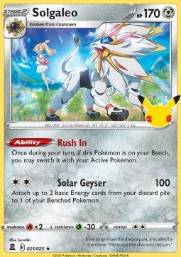 Solgaleo⁣ - Celebrations⁣ (Holo Rare)⁣ [021]